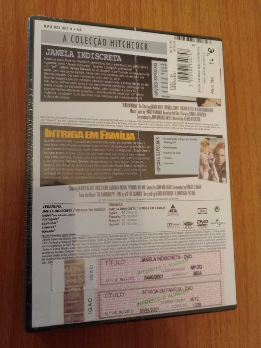 A Colecção Hitchcock 2 filmes- Janela indiscreta/ Intriga em família