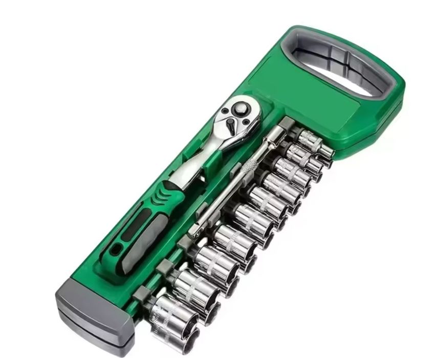 Набір торцевих ключів із тріскачкою, 72 зуба, 12 предметів