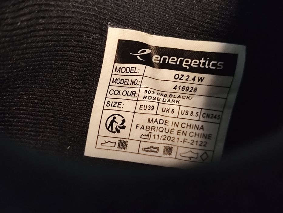 Buty sportowe energetics Runing rozmiar 39 wkładka 26 cm