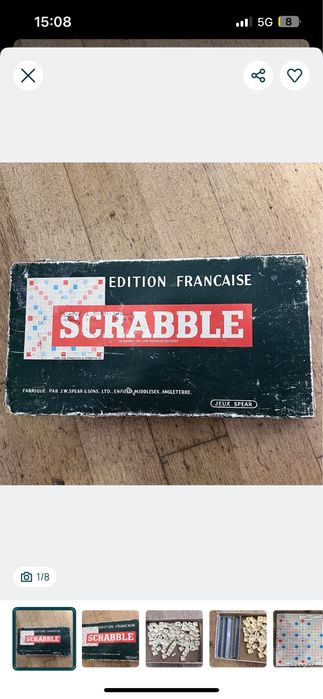 Jogo Scrabble Edition Francaise Jeux Spear Vintage