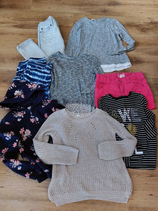 134-140- 10 sztuk-zestaw paka ubrań