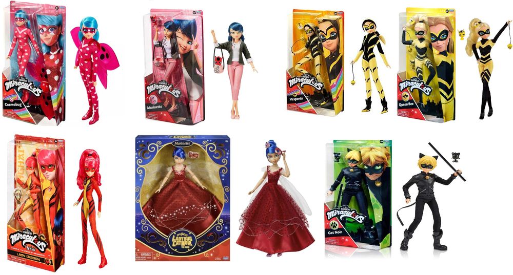 Ляльки Miraculous ЛедіБаг СуперКіт, Вісперія, Марінет, хлопчик Ladybug