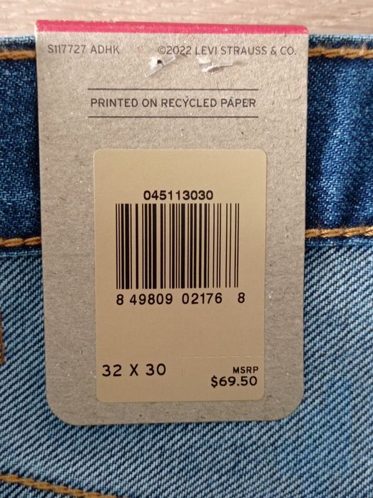 Oryginalne spodnie jeansowe Levi's Strauss 511 Slim nowe za 1/3 ceny!