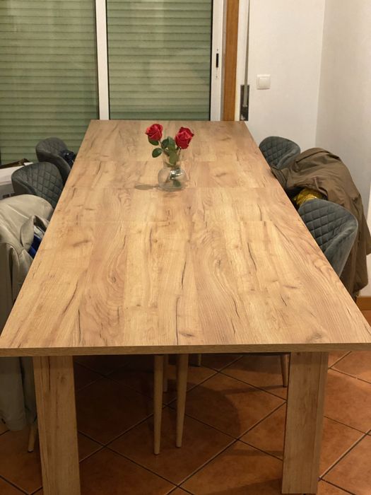 Mesa de jantar 90x190 extensível para 90x280