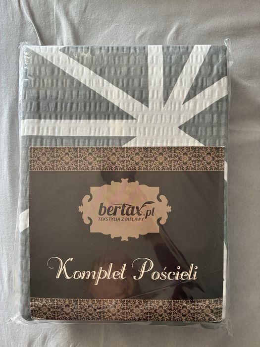 Bawelniana posciel z kory Bielawa nowy zestaw szara