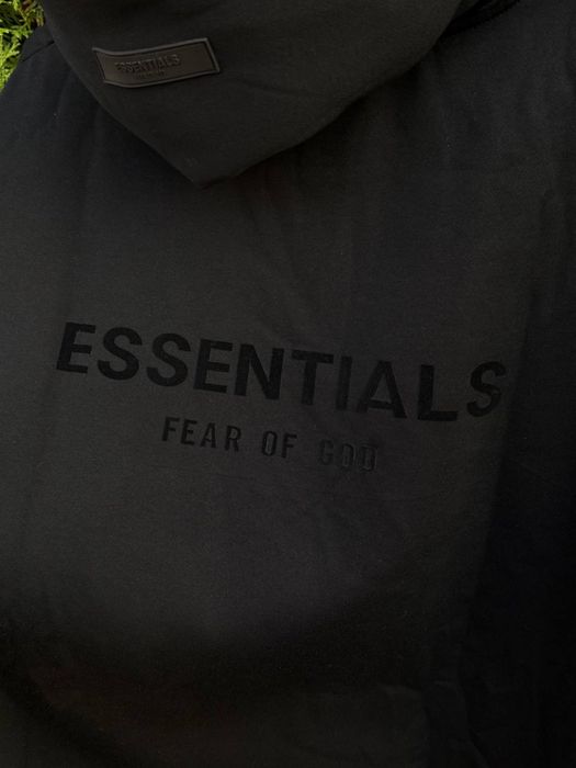 Худи Essentials FOG серое мужское худі Ессеншиалс худи чорне чоловіче