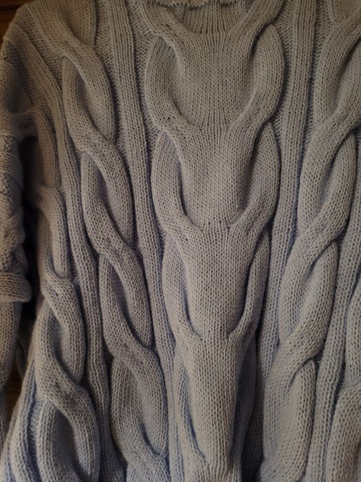 Sweter golf damski niebieski jak nowy XL