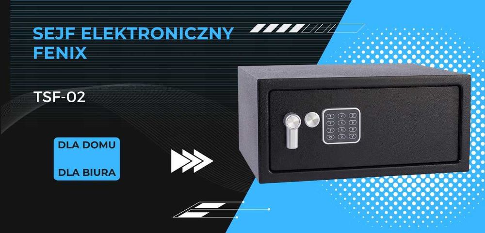 SOLIDNY Sejf na laptopa dokumenty SZYFR KOD elektroniczny kasa MOCNY