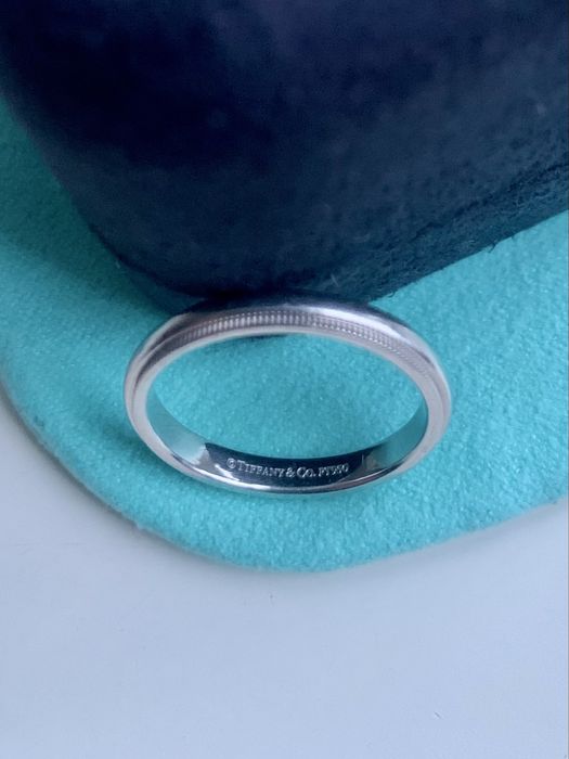 Tiffany Milgrain кольцо обручка
