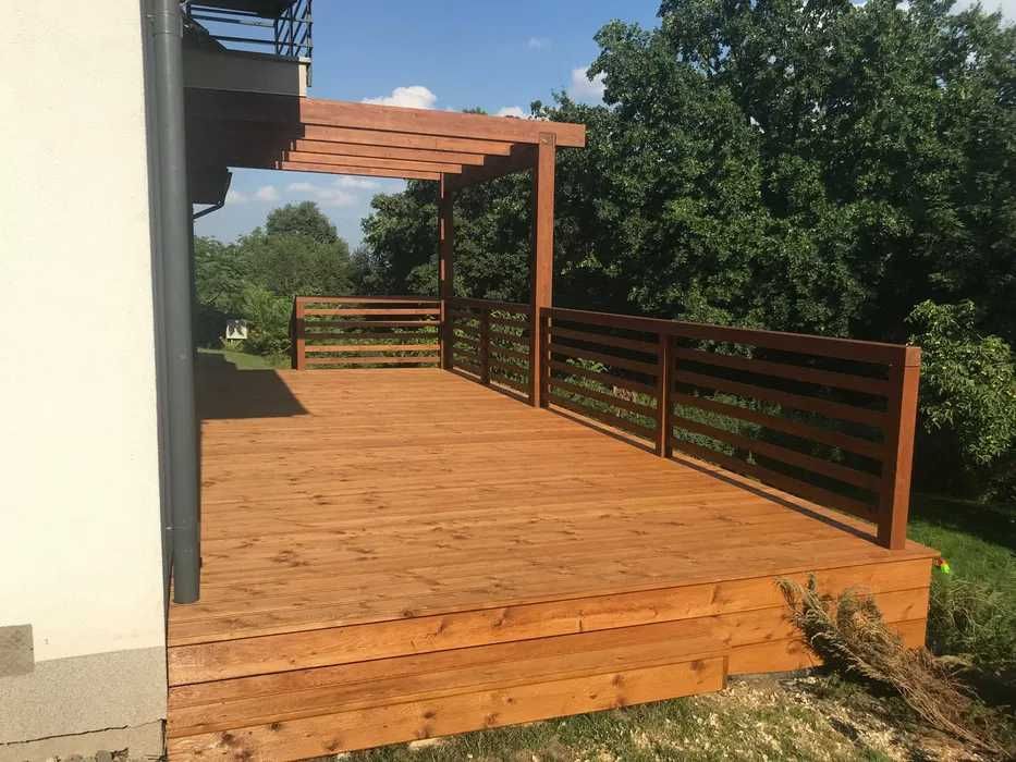 Deska tarasowa gładka/ryflowana modrzew kanadyjski kl. AB