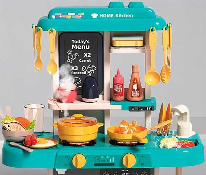 Дитяча кухня, іграшковий набір Limo Toy з ефектами, 53 елементи