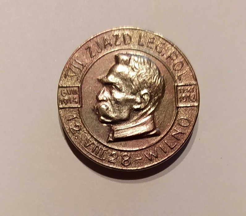 J. Piłsudski - Odznaka - Wilno VII Zjazd Legionów Polskich 1928 r.