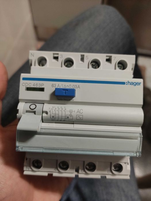Hager CDC 463P Residual Current Circuit Breaker 0.03A (NEW)64297471533313124