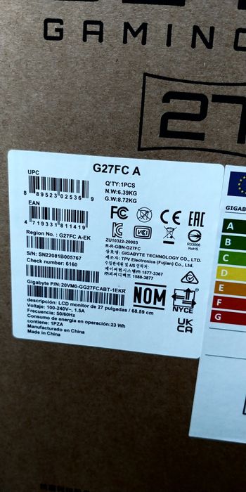 Monitor Gigabyte G27FC