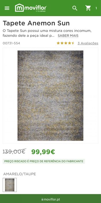 NOVO - Tapete Moviflor Amenon Sun
