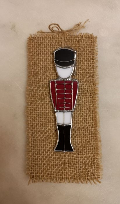 Witrażowe ozdoby choinkowe vintage rękodzieło