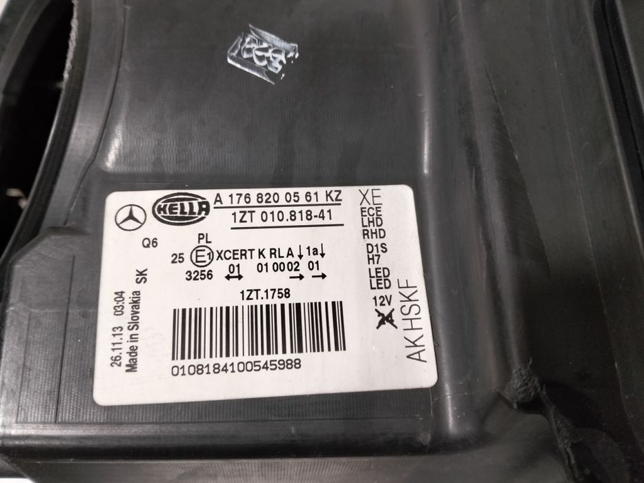 Farol Mercedes w176 classe A bi-xenon ótica esquerdo  original