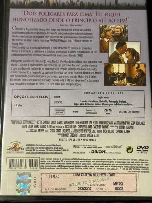 DVD do filme Uma outra mulher [Novo]