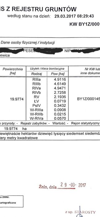 Sprzedam  ziemie rolna,