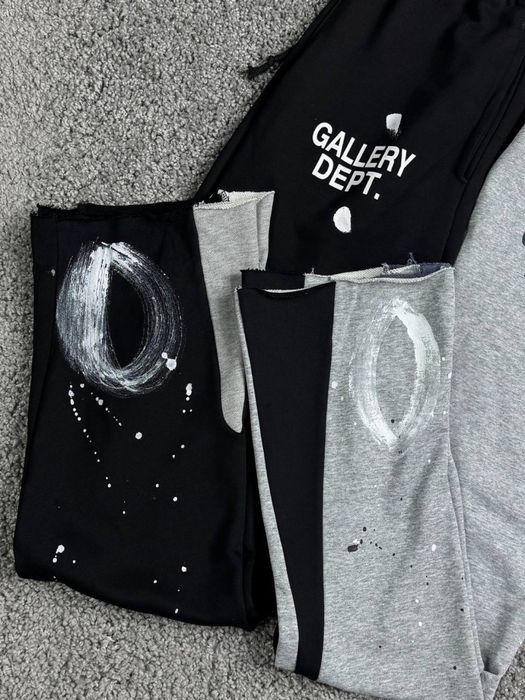Штани Gallery Dept Flared чоловічі чорні спортивні джинси Галери Депт сірі широкі Флаерд | Штаны Галери Депт черные мужские Флаерд штаны Gallery Dept