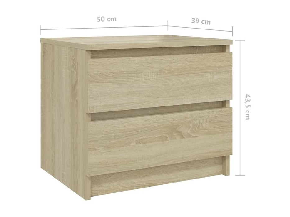 Mesa de Cabeceira moderna com derivados de madeira carvalho
