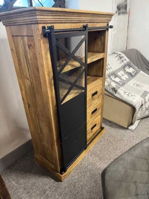 Nowa wyjatkowa komoda szafka witryna egzotyczne mango styl LOFT F-Vat