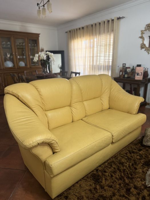 Vendo sofa sala em pele