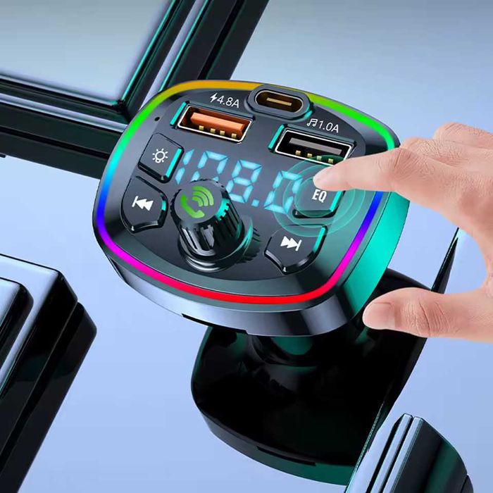 Samochodowy transmiter bluetooth 5.0 odtwarzacz MP3 Nadajnik FM