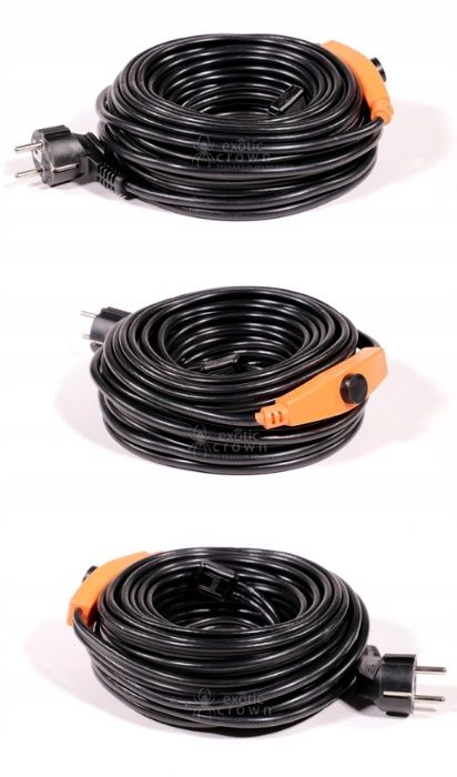 KABEL GRZEWCZY 6m przewód grzejny z Termostatem do ZABEZPIECZENIA RUR