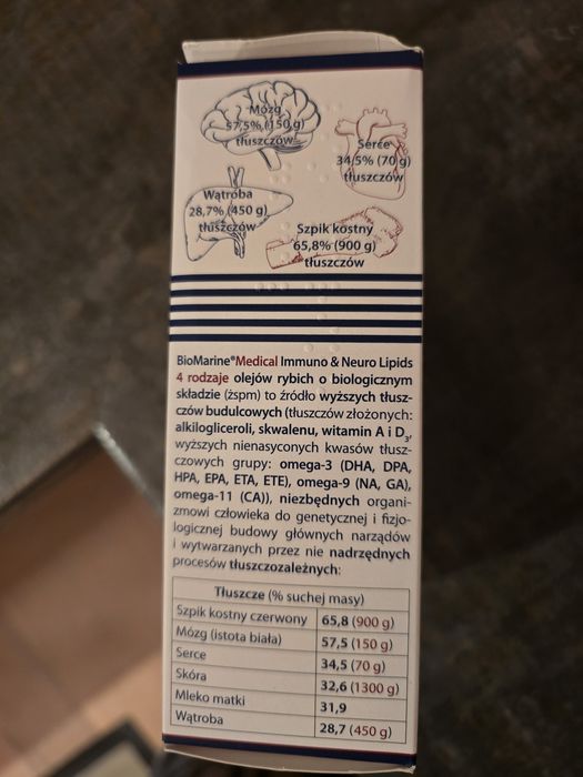 Biomarine medical omega tran suplement nowe 6 opakowań okazja