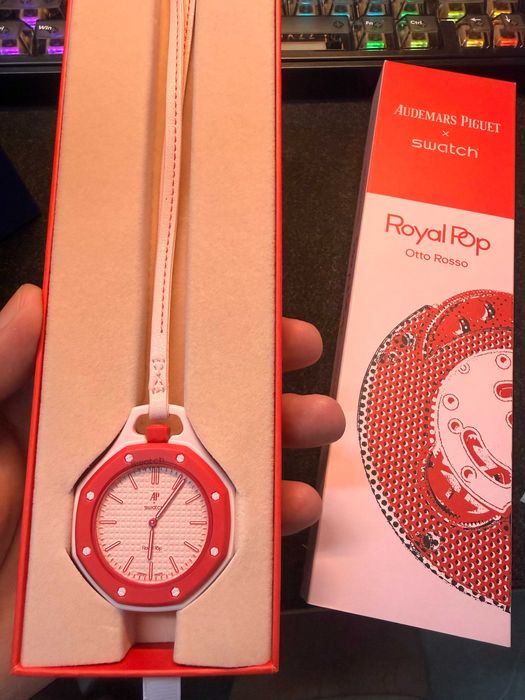 Swatch AP Otto Rosso SSX03R100N prawie nietknięty
