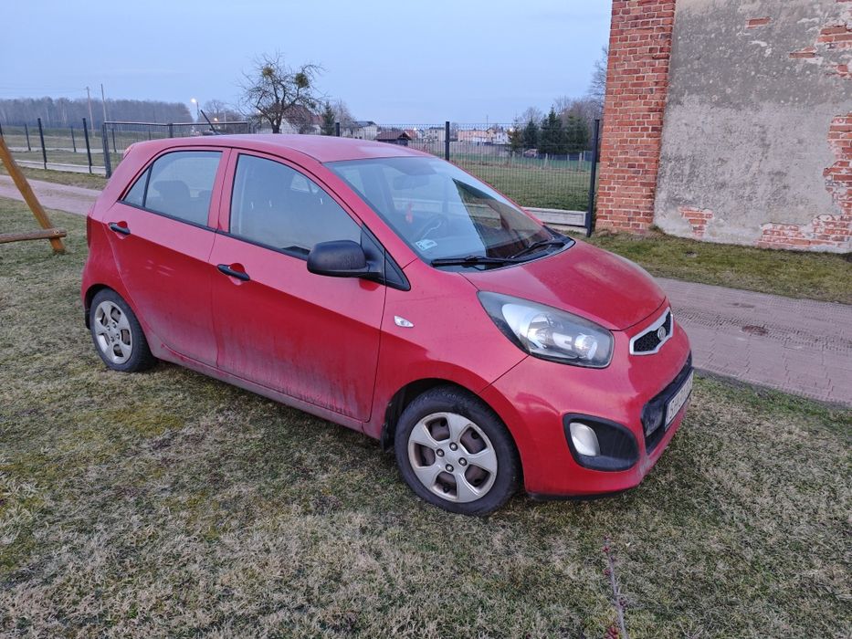 Kia Picanto czerwony 2012r uszkodzony silnik