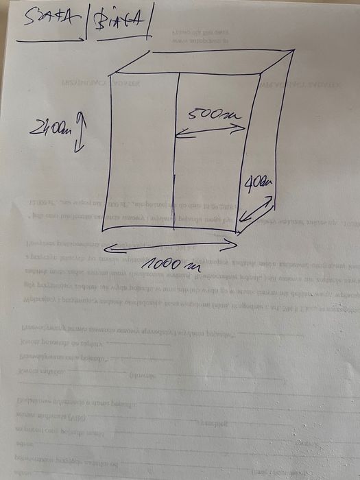 Szafa Ikea biała dwu drzwiowa 100 na 240 cm