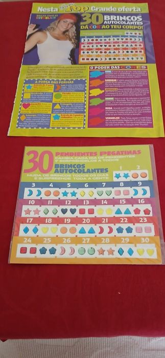 30 brincos autocolantes da Super Pop, selados