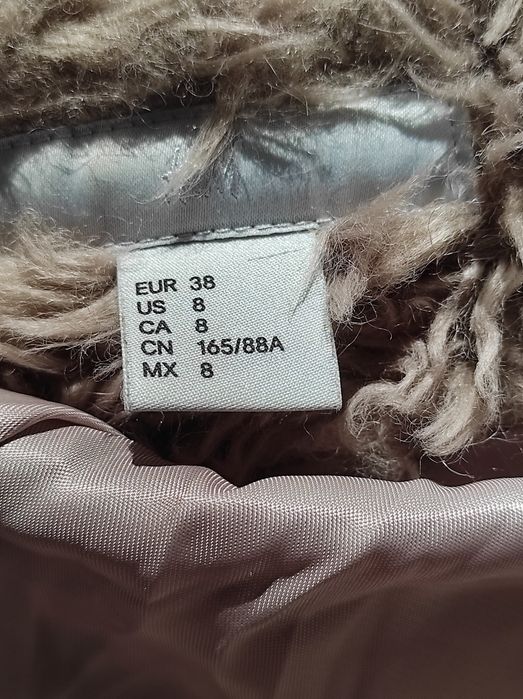 Płaszcz sztuczne futerko  H&M roz. 38 M  beż