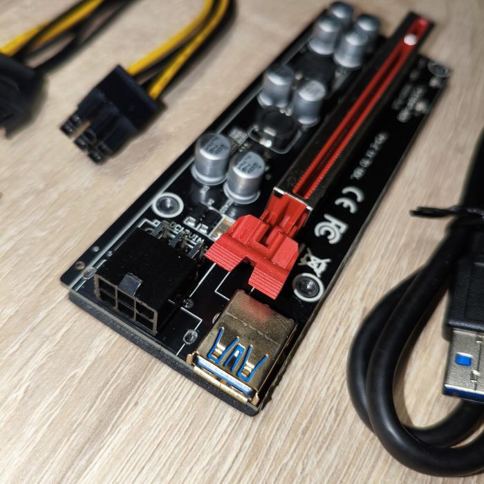 PCI-E Riser VER009S Plus 1X to 16X для підключення відеокарти
