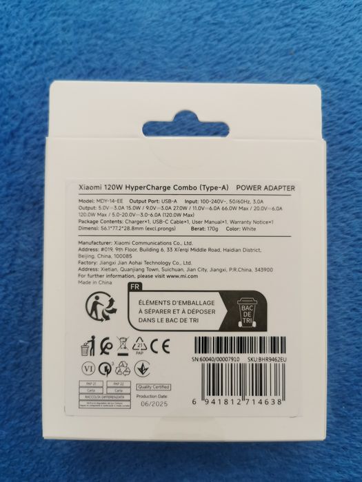 Ładowarka Xiaomi 120W ORYGINALNA NOWA!