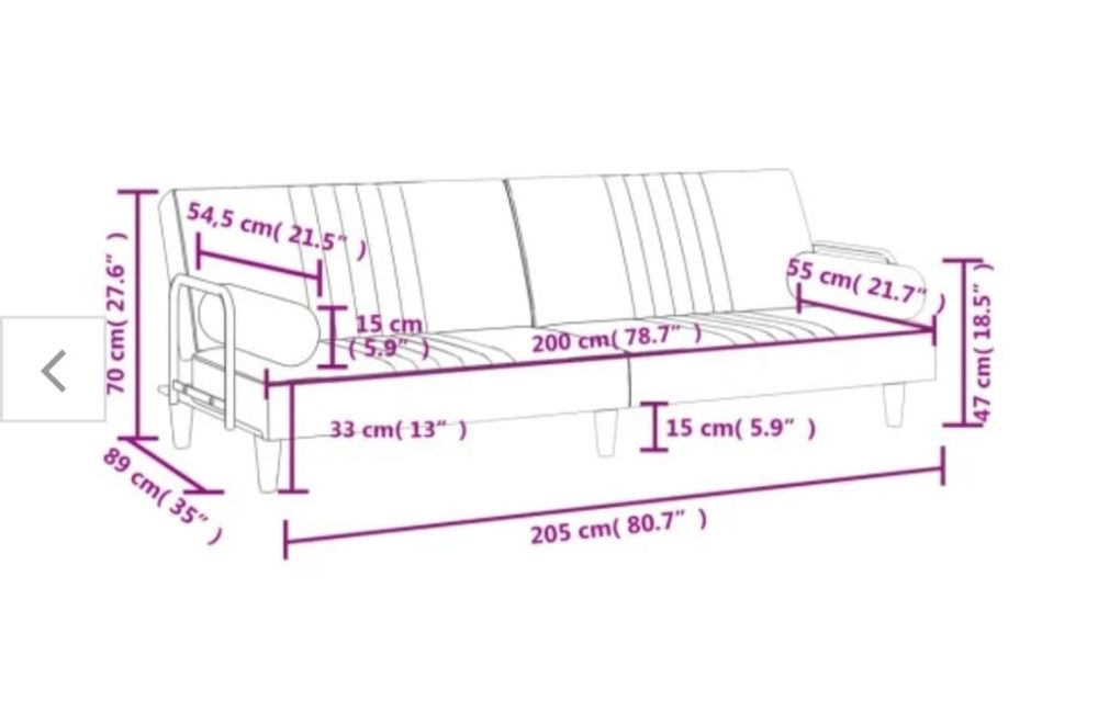 Rozkladana sofa zielona aksamit vidaXL