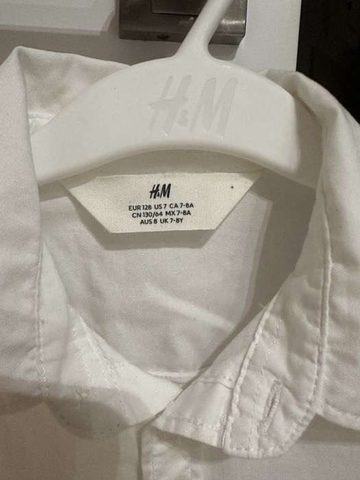 HM H&M biała koszula 128