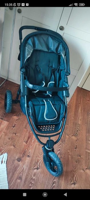 Wózek 3w1, pompowane koła, spacerówka