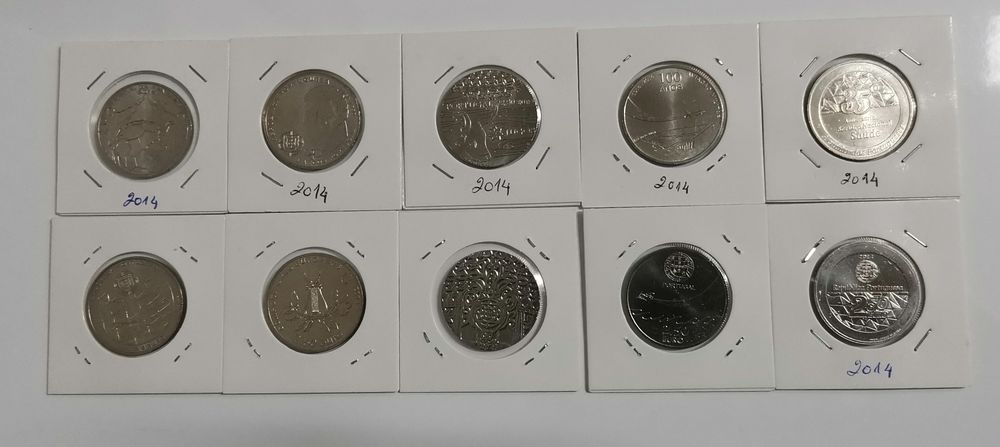 Conjunto das 6 moedas 2,5€ coleção  Portugal 2014