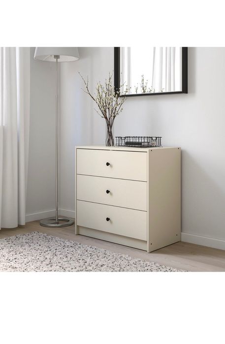GURSKEN Ikea - Cómoda com 3 Gavetas, Bege Claro, 69x67