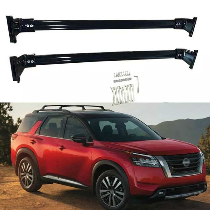 Перемычки на рейлинги Nissan Pathfinder R53 2022-2026 поперечки на рейлінги ніссан патфайндер