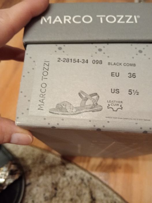 Czarne sandały roz. 36