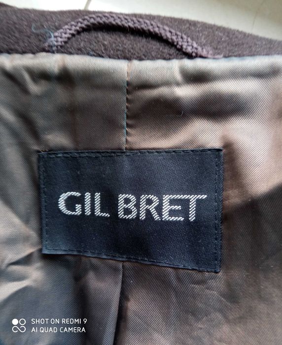 Gil Bret płaszcz 44 46 brąz gorzka czekolada 55% wełna 30% angora