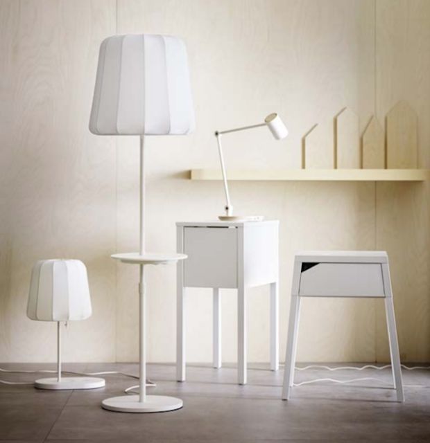 IKEA VARV Floor Lamp, Adjustable and with Smartphone Charging