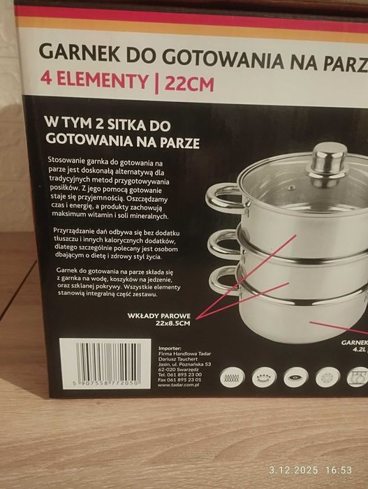 Garnek do gotowania na parze