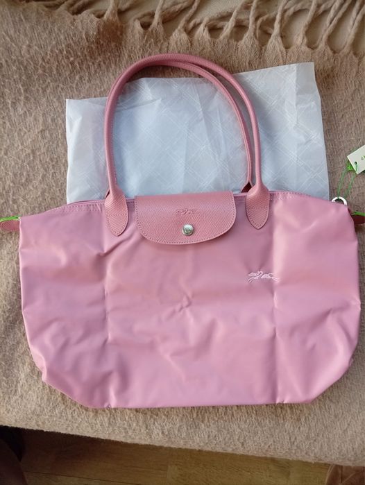 Longchamp torebka pudrowy róż roz. L