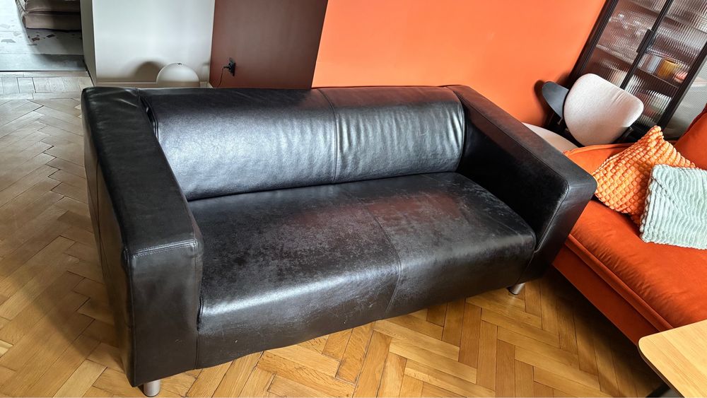 Sofa IKEA Klippan Skóra naturalna
