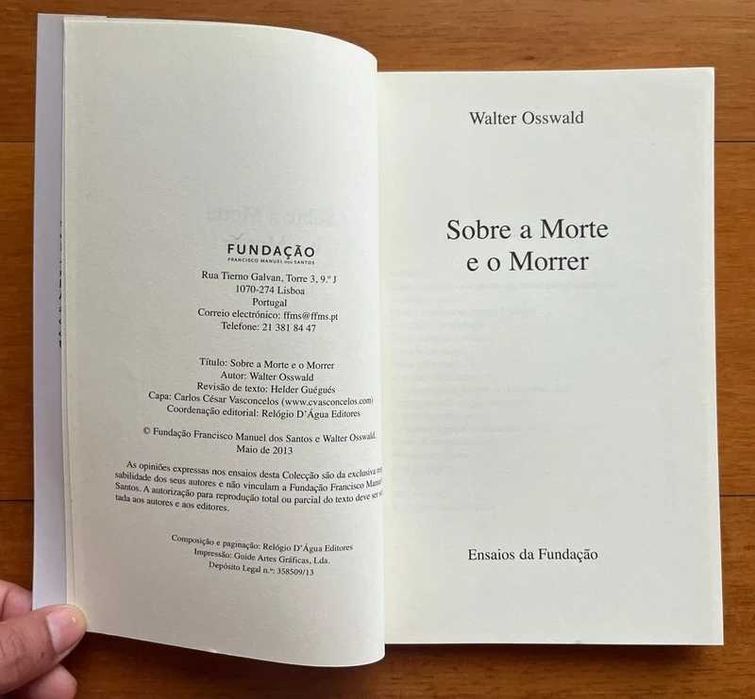"Sobre a Morte e o Morrer" de Walter Osswald